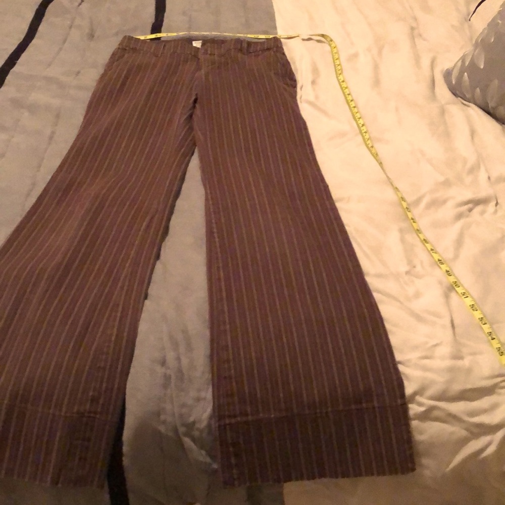 Gap brown and cream pin striped extra long slacks
